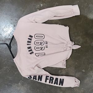 H&M Girls Size US 8-10y Pink Sweatshirt with Print